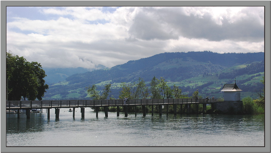 der Holzsteg über den Zürichsee... (I)