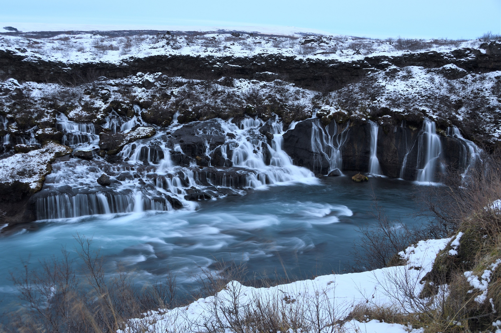 Der Hraunfossar in Island