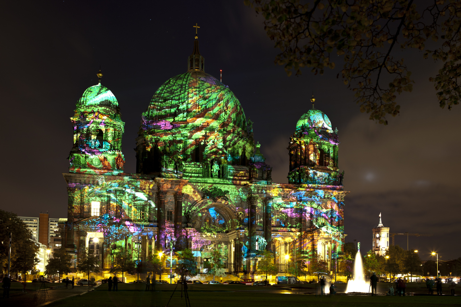 Der illuminierte Dom in Berlin