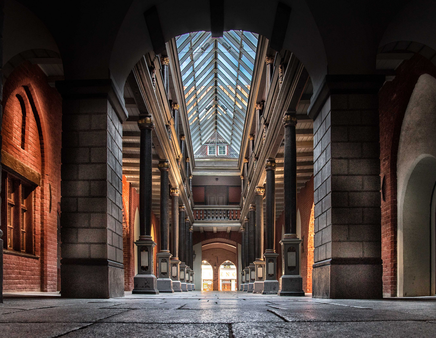 Der Innenhof vom Rathaus in Stralsund