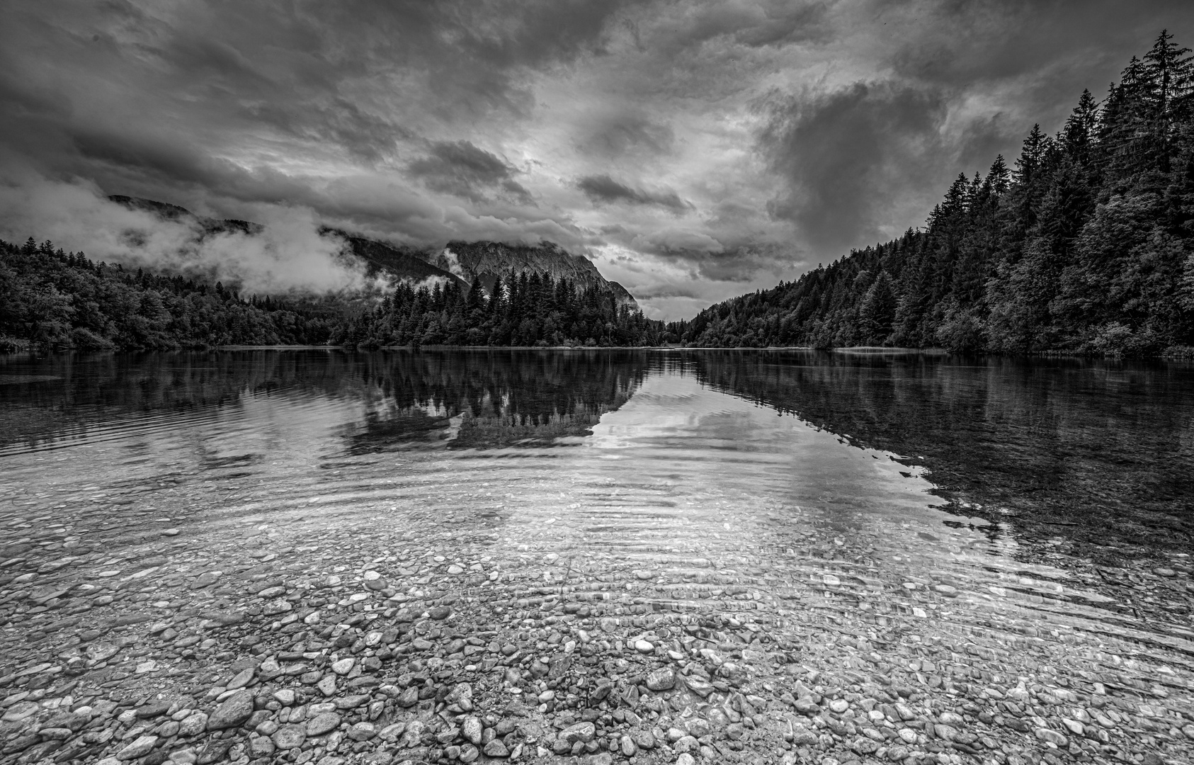 Der Isar Stausee