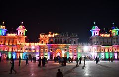 Der Janaki Mandir in Janakpur am Abend