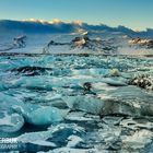 Der Jökulsárlón-Gletschersee...