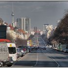 Der Kaiserdamm Richtung Osten - Blick ca. 15km