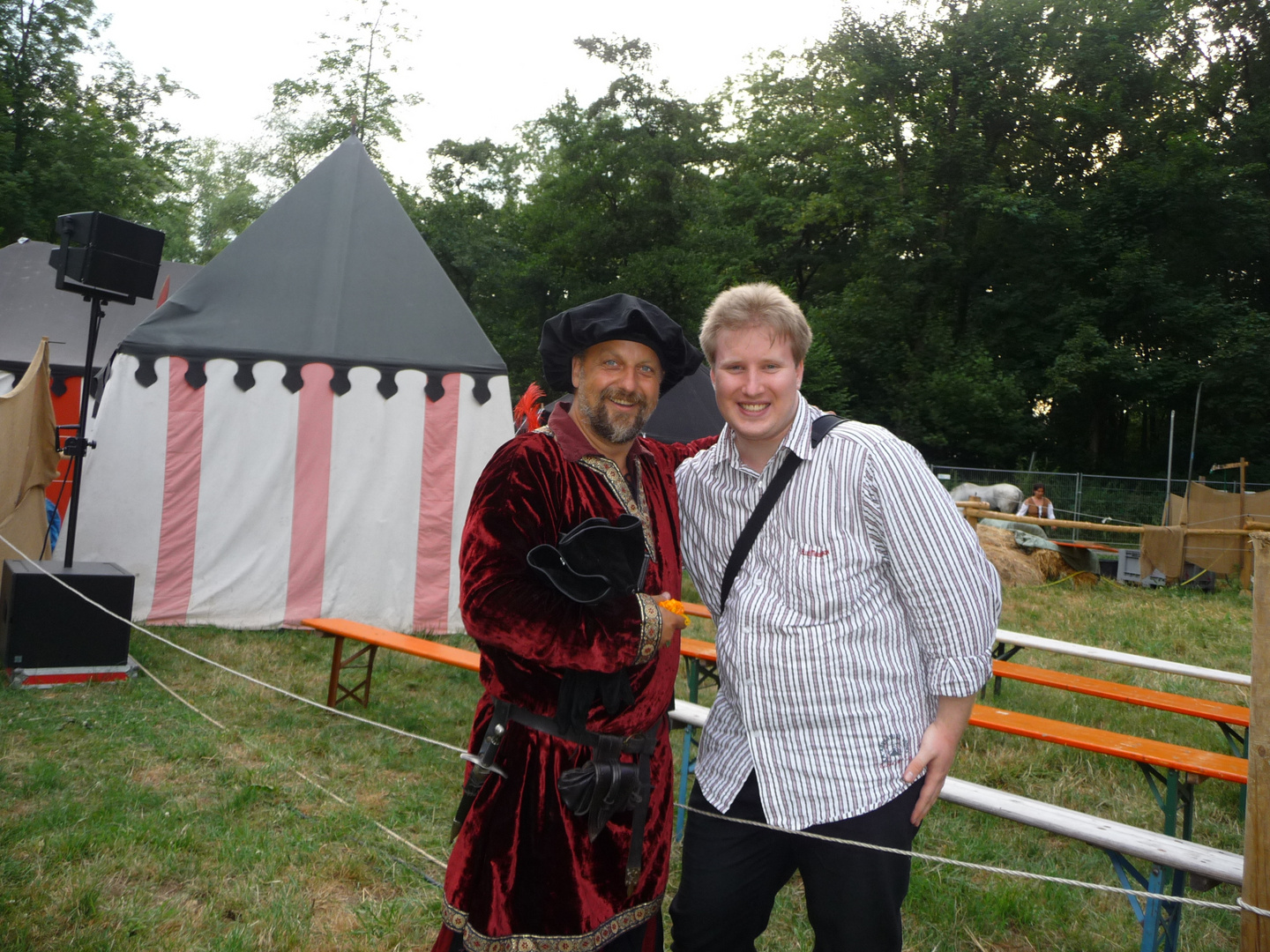 Der Kaiserliche Herold Kasimir vom Liebigstein und ich, der Kaiserliche Hofnarr.