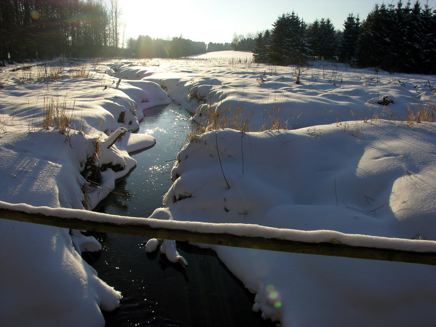 Der Kallbach bei Schnee.........