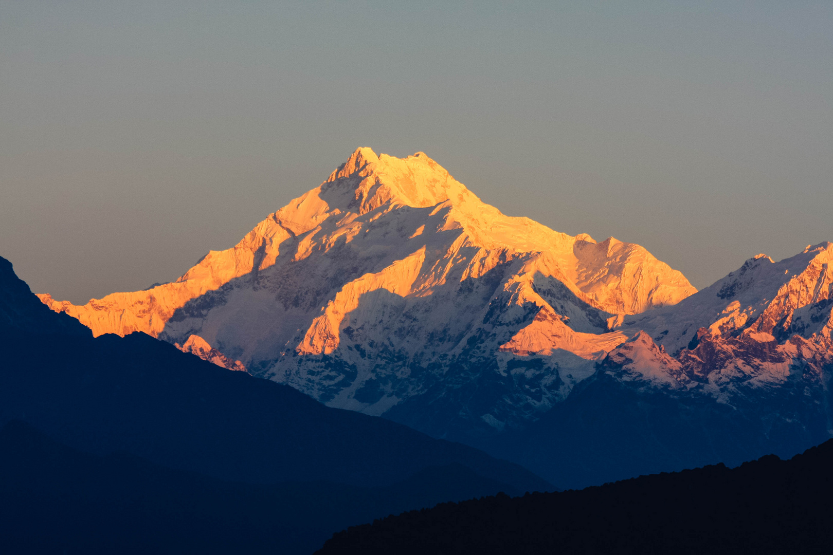 Der Kanchenchunga nach Sonnenaufgang...