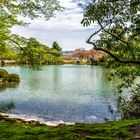 Der Kasumi-Teich und Gartenanlage im "Kenroku-en Park" in Kanazawa