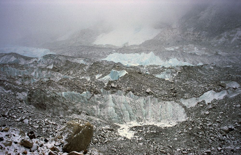 Der Khumbu-Eisfall vom Weg zum Everest Base Camp