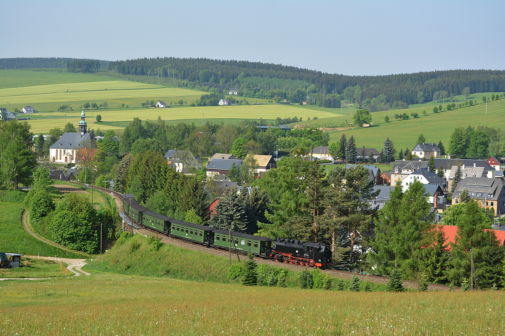 Der Kirchenblick in Neudorf