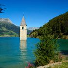 Der Kirchturm im Reschensee