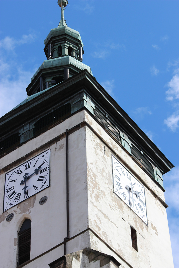 Der Kirchturm von Goldberg