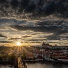 Der klassische Blick auf Kleinseite und Burg kurz vor Sonnenuntergang