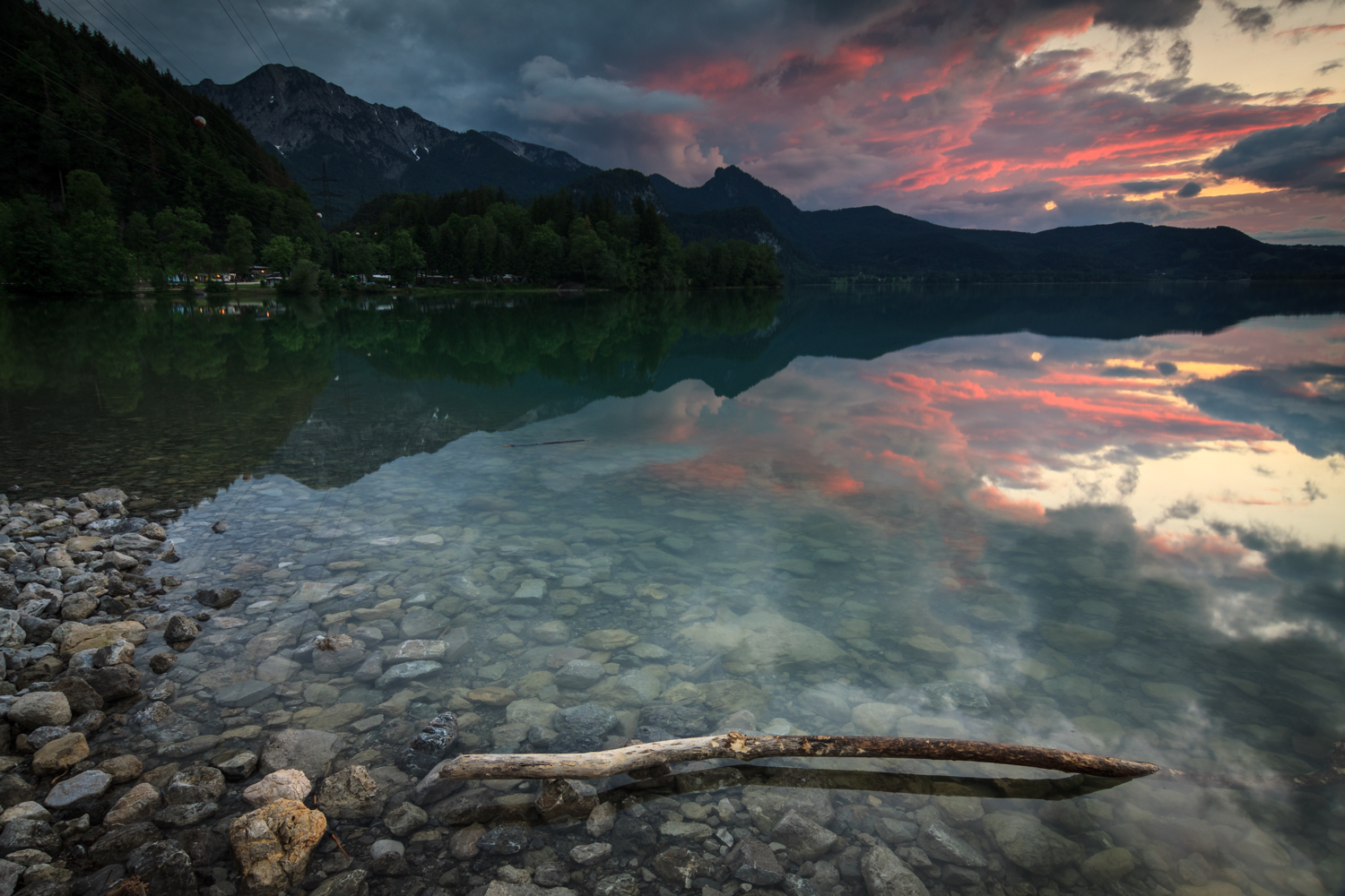 der klein Campingplatz am Kochelsee