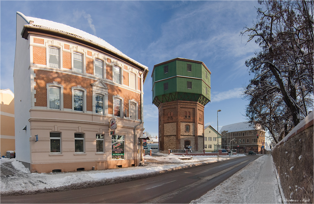 Der kleine dicke Wasserturm in Staßfurt