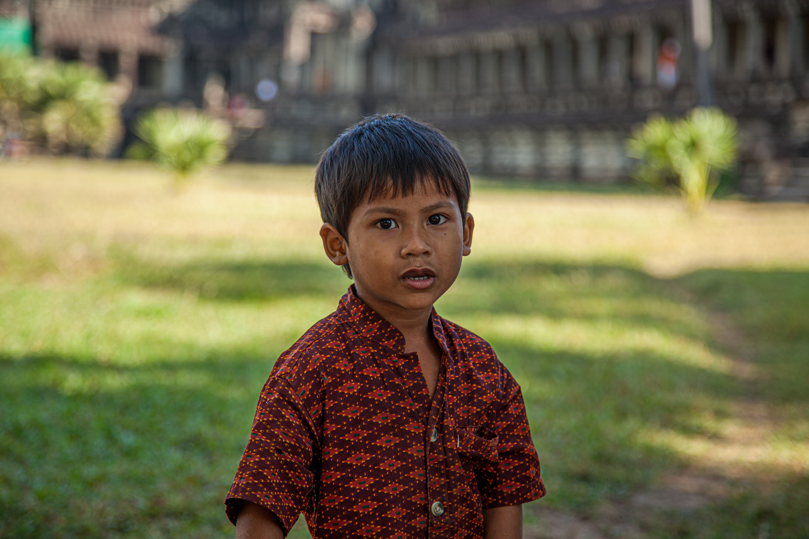 Der kleine Freund in Angkor Wat