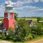 Der kleine Leuchtturm hinterm Elbdeich