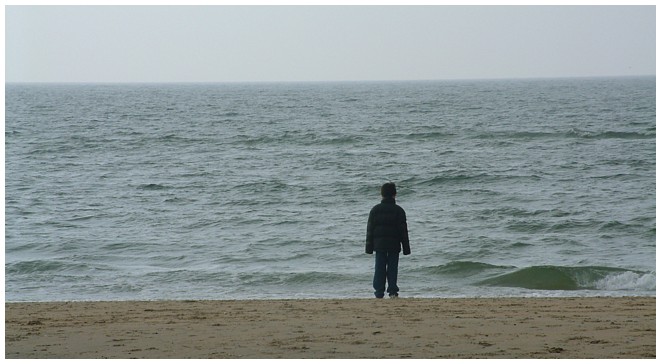 Der kleine Mann und das Meer