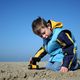 Der kleine Mann und das (Sand-) Meer.