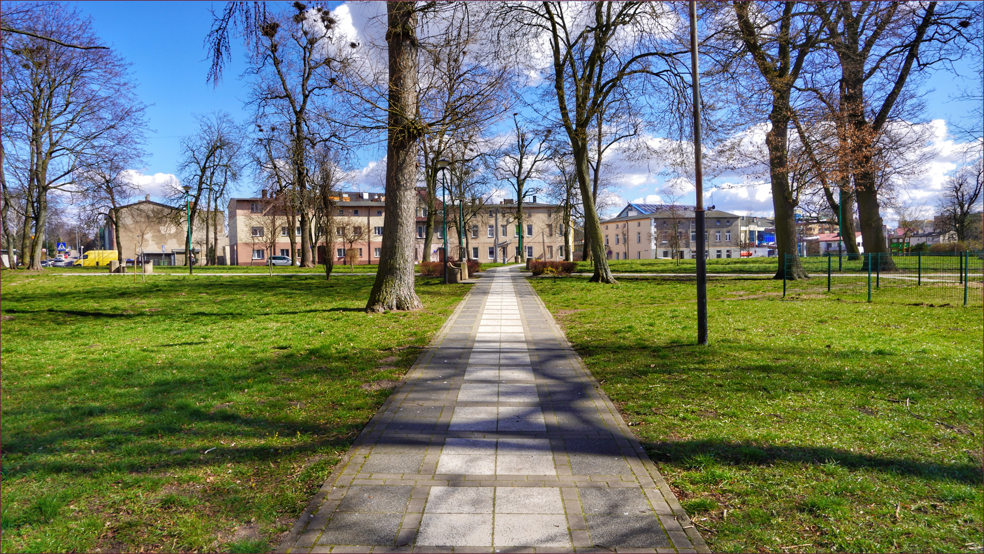 Der "Kleine Park" in Swidwin, Westpommern, früher: Schivelbein