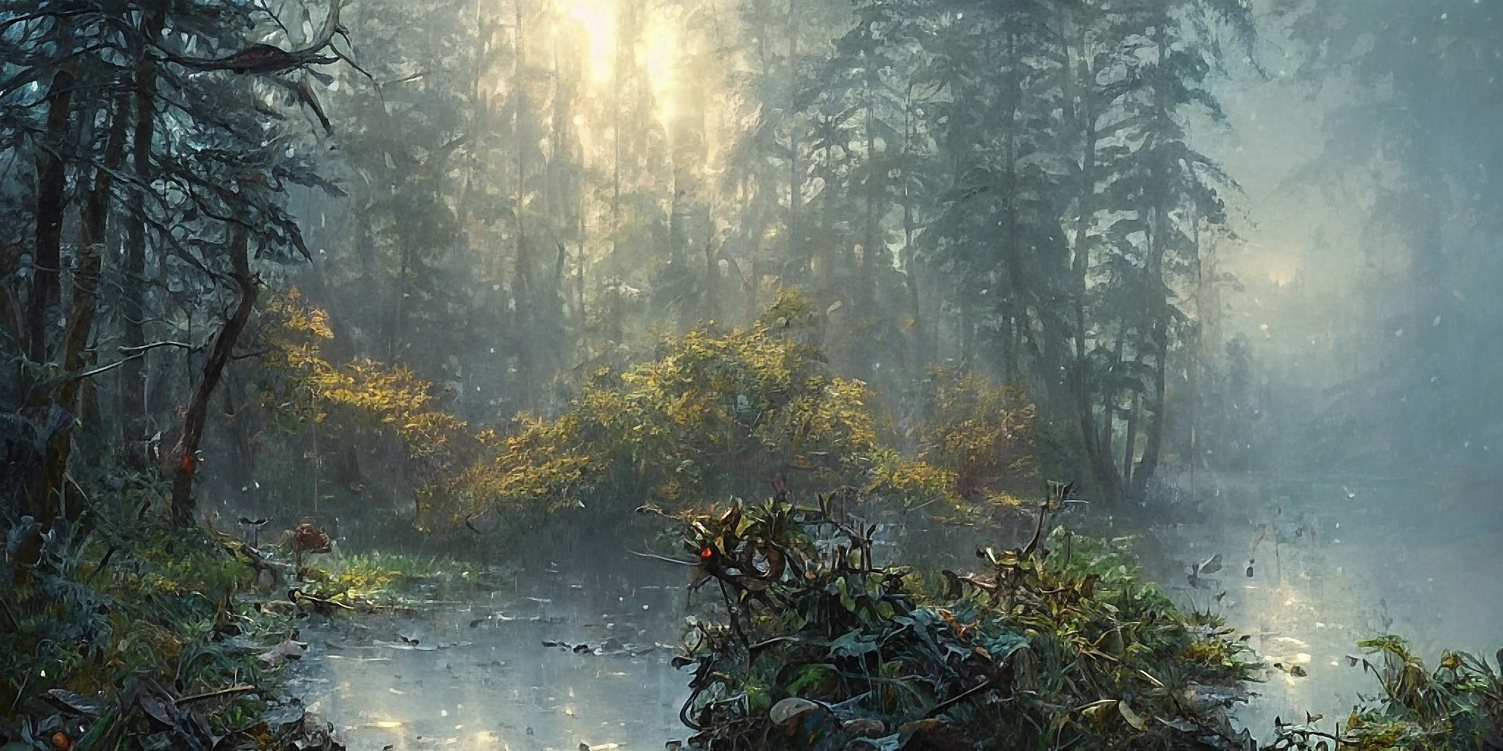 Der kleine Tümpel mitten im Wald