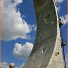 der Kletterturm in der neuen Landschaft Ronneburg