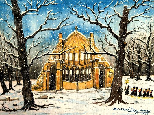 Der Klosterruine Heisterbach bringt die Kurrende das Weihnachtslicht