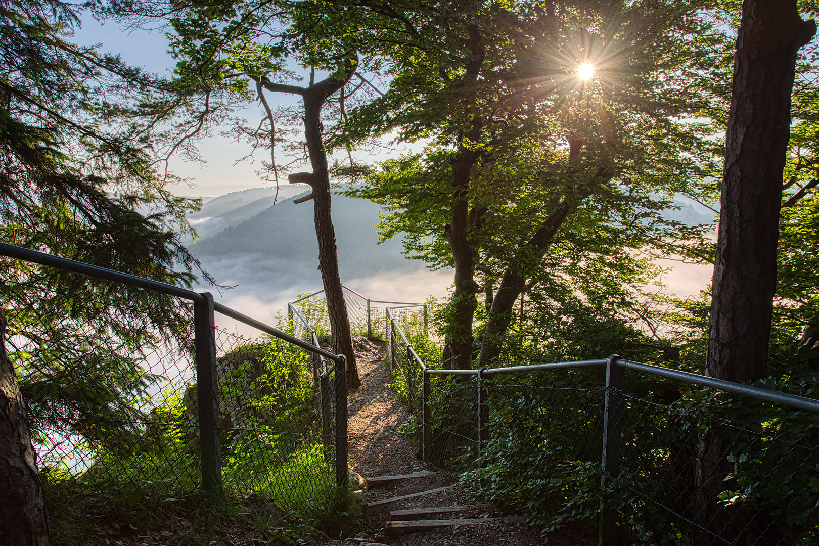 Der Knopfmacherfelsen am Morgen