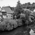 Der Kocher bei Widdern von der Brücke aus gesehen