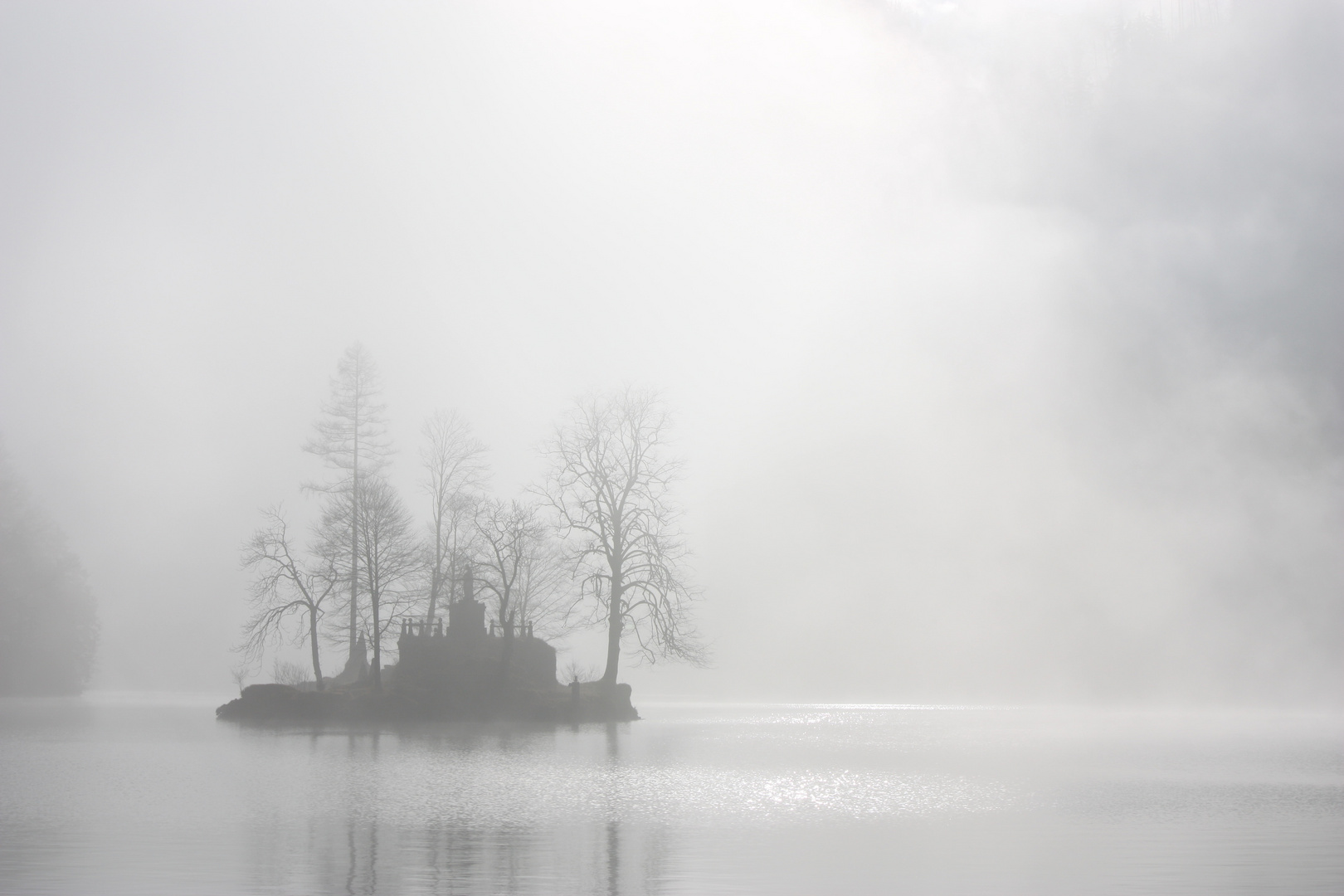 Der Königssee im Nebel