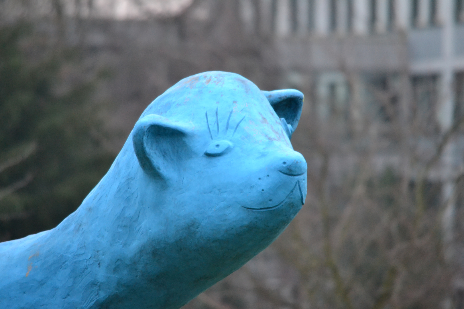 Der Kopf der "Blauen Katze" in Kassel