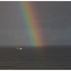 Der Krabbenfischer unterm Regenbogen.