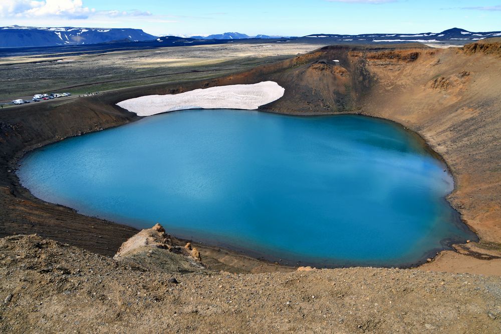 Der Kratersee Viti auf dem Vulkan Krafla in Nordostisland