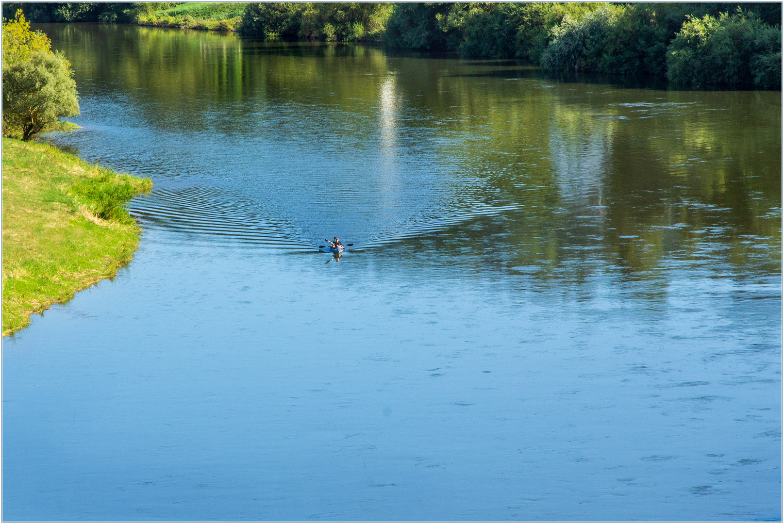 Der Kühle nahe sein - im Kanu auf der Weser... 