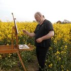 Der Künstler bei der Arbeit,in Ostfriesland