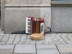 Der Künstler macht eine Kaffeepause