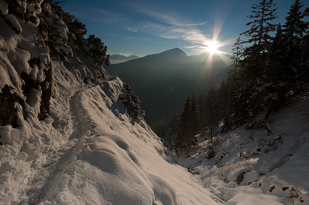 Der lange Weg ins Tal...