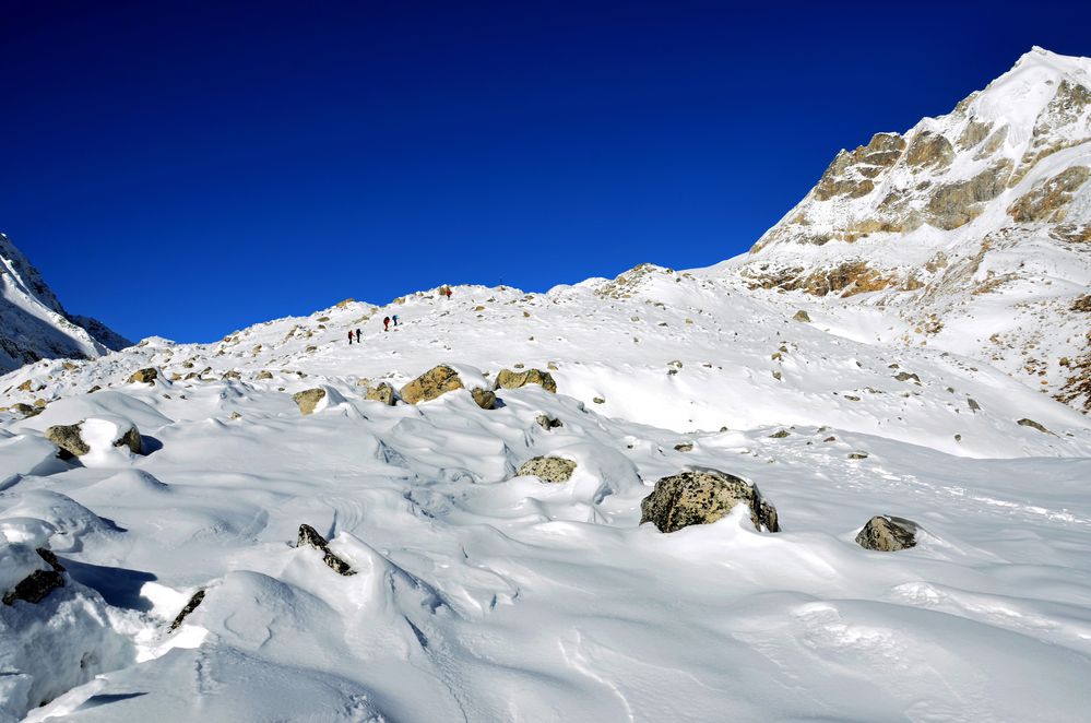 Der lange Weg zum Larke Pass auf der Manaslu-Runde