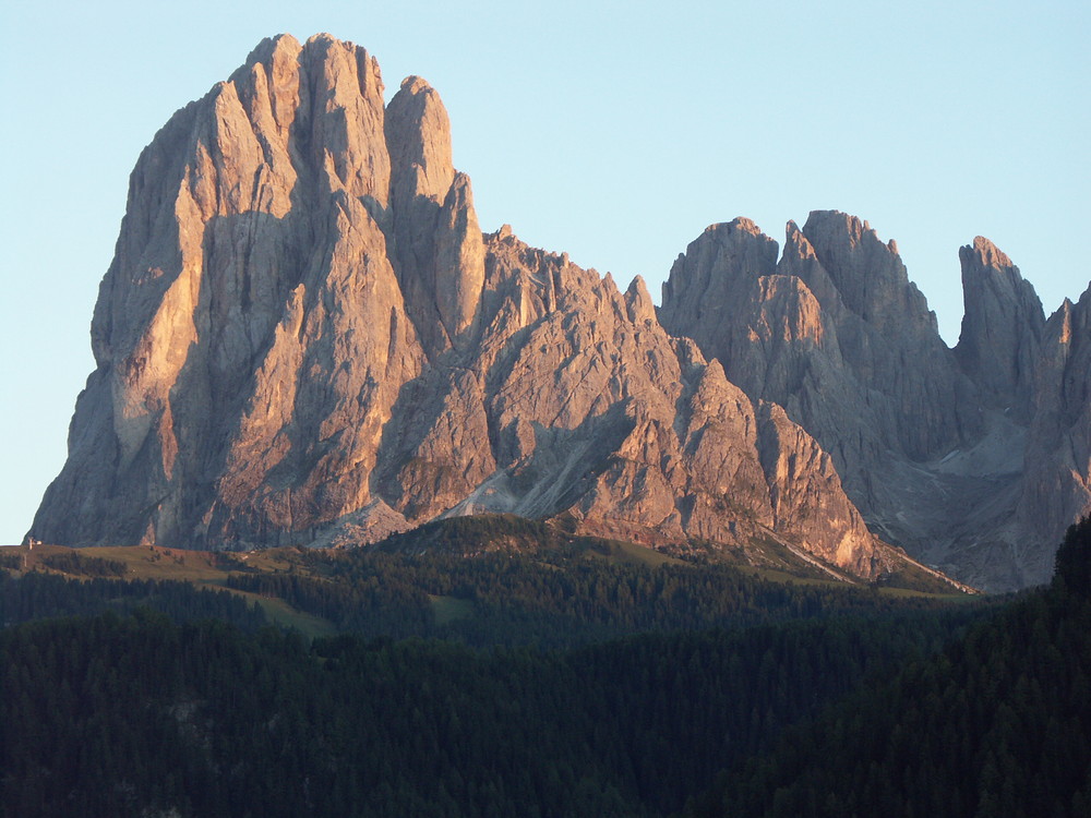 Der Langkofel im Abendlicht