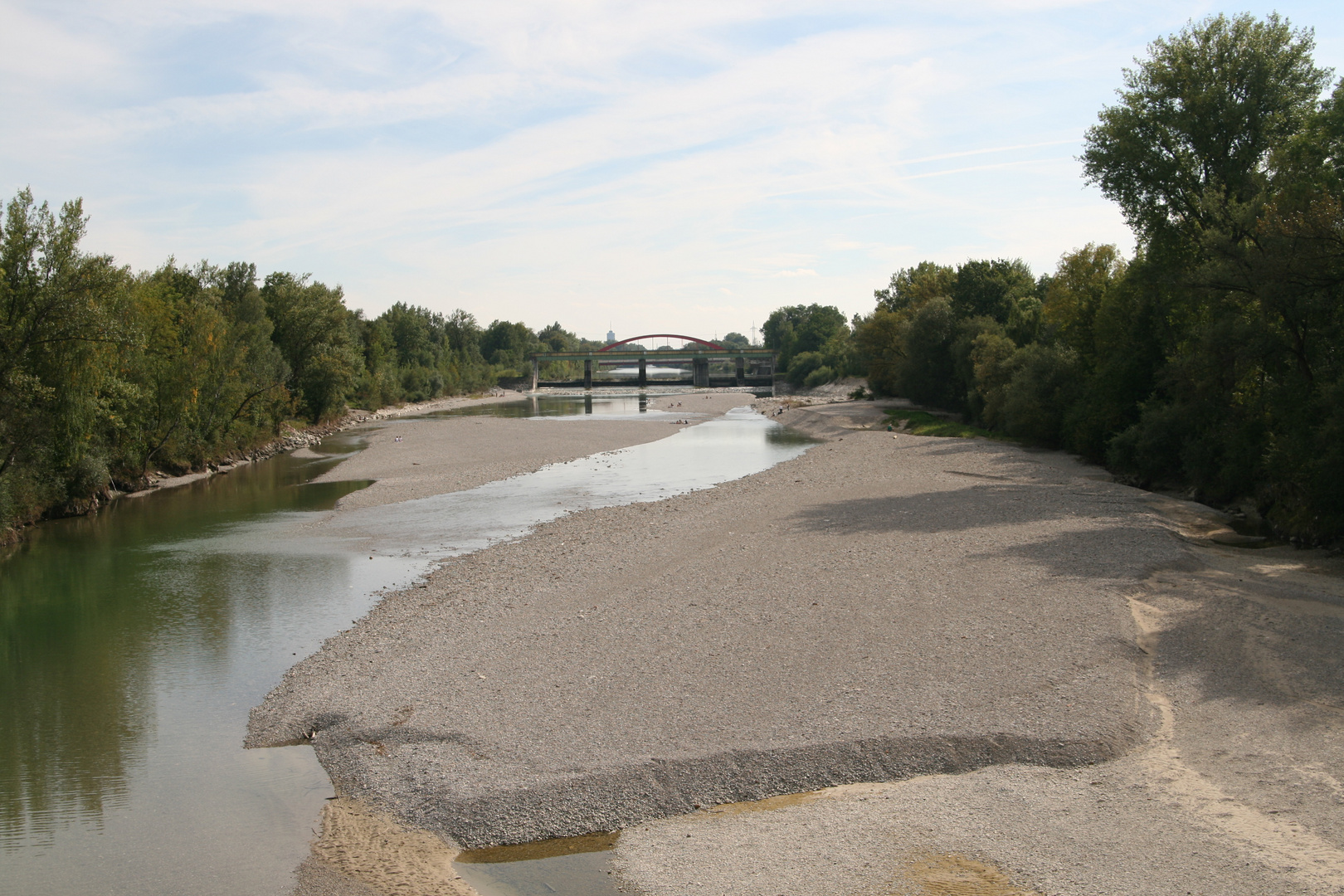 Der Lech bei Gersthofen Augsburg nach Hochwasser