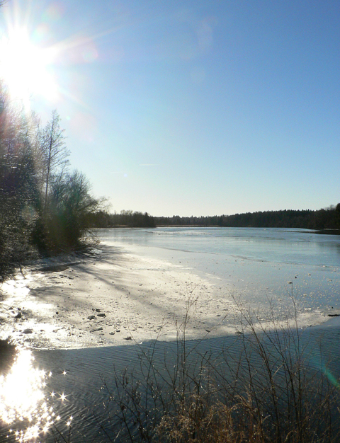 Der Lech im Winterschlaf