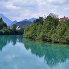 Der Lech und das Hohe Schloss von Füssen, nebst Spiegelung