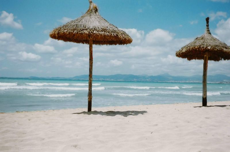 Der leere Strand von Palma de Mallorca