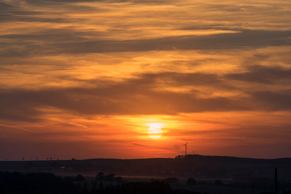  Der letzte Sommer-Sonnenuntergang 2018 im Vogtland