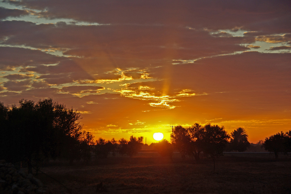 Der letzte Sonnenuntergang bevor wir wieder,