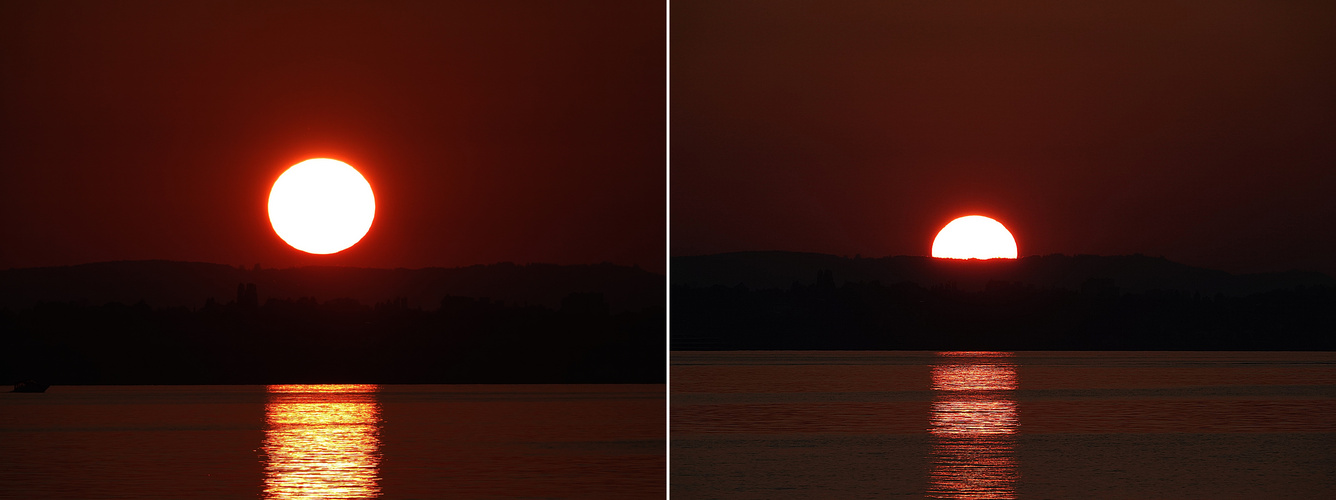 der letzte Sonnenuntergang in diesem Urlaub