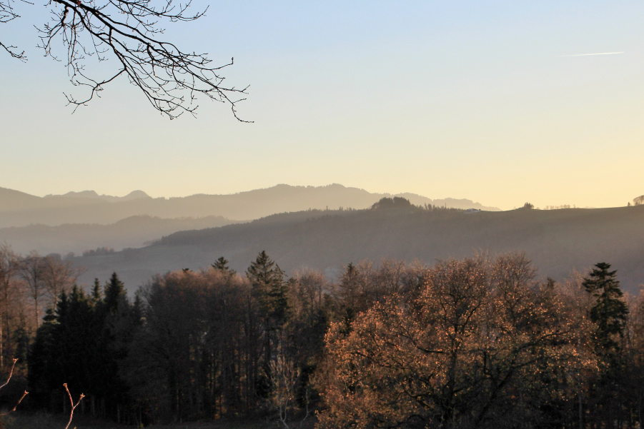 Der letzte Spätherbstabend vor dem heutigen Wintereinbruch