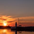 der Leuchtturm am Abend