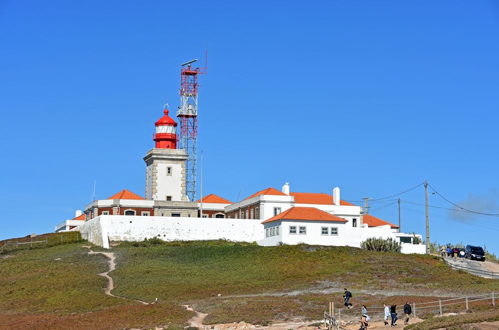 Der Leuchtturm auf dem Cabo da Roca westlich von Lissabon