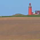 Der Leuchtturm Bovbjerg-Fyr (Midtjylland, DK) inmitten der Wellen des Acker'meeres'